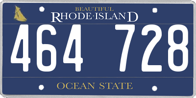 RI license plate 464728