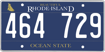 RI license plate 464729