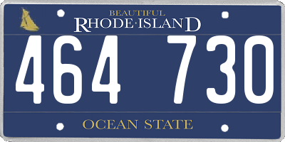 RI license plate 464730