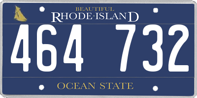 RI license plate 464732