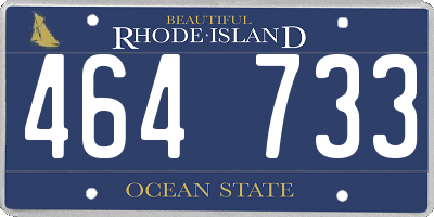 RI license plate 464733