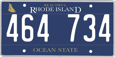RI license plate 464734