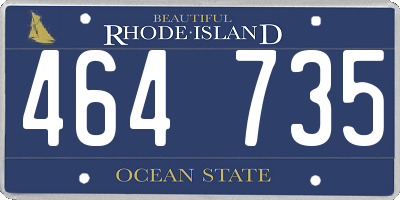 RI license plate 464735