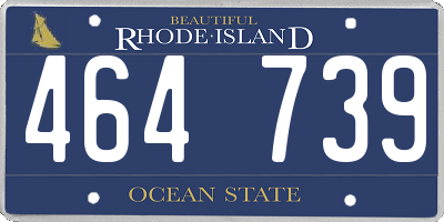 RI license plate 464739