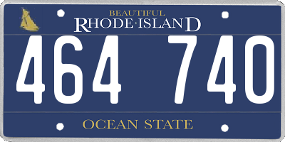 RI license plate 464740