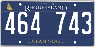 RI license plate 464743