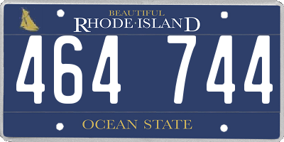 RI license plate 464744