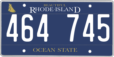 RI license plate 464745