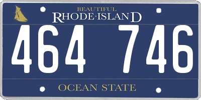 RI license plate 464746