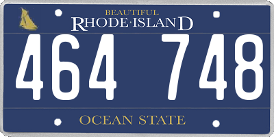 RI license plate 464748