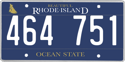 RI license plate 464751