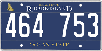 RI license plate 464753