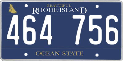 RI license plate 464756