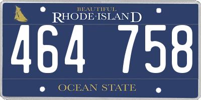 RI license plate 464758