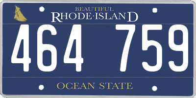 RI license plate 464759