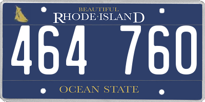 RI license plate 464760