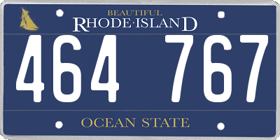 RI license plate 464767