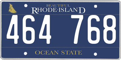 RI license plate 464768