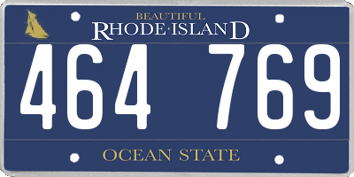 RI license plate 464769