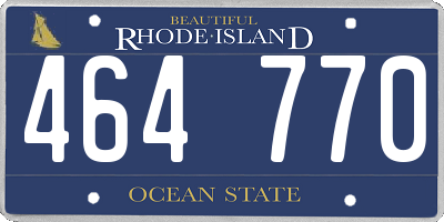 RI license plate 464770