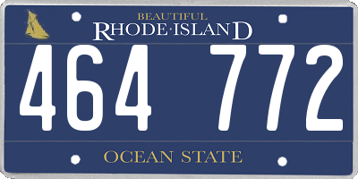 RI license plate 464772