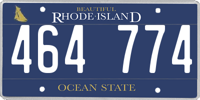 RI license plate 464774