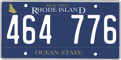 RI license plate 464776