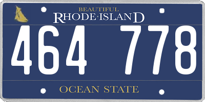 RI license plate 464778