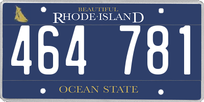 RI license plate 464781