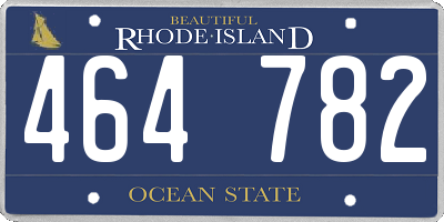 RI license plate 464782