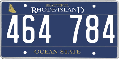 RI license plate 464784