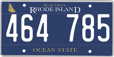 RI license plate 464785