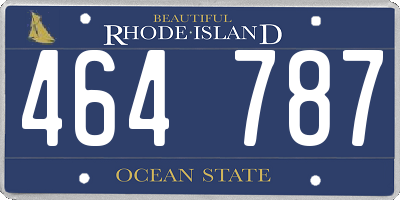 RI license plate 464787