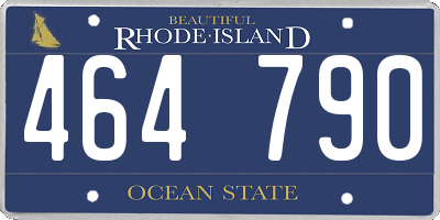 RI license plate 464790