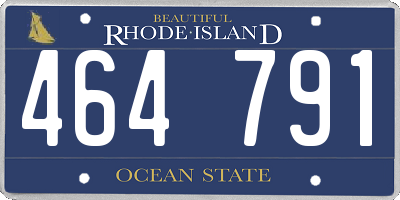 RI license plate 464791