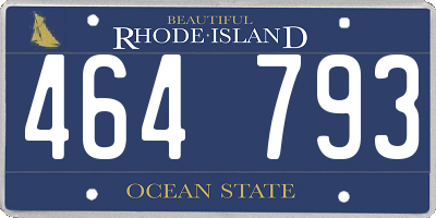 RI license plate 464793