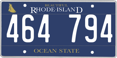 RI license plate 464794