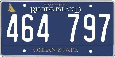 RI license plate 464797