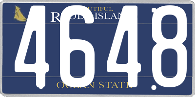 RI license plate 4648