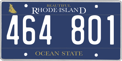 RI license plate 464801