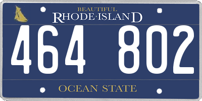 RI license plate 464802