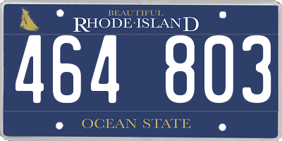 RI license plate 464803