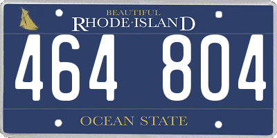 RI license plate 464804