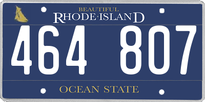 RI license plate 464807