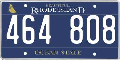 RI license plate 464808