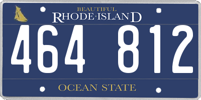RI license plate 464812