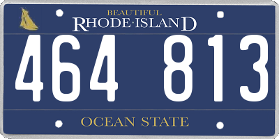 RI license plate 464813