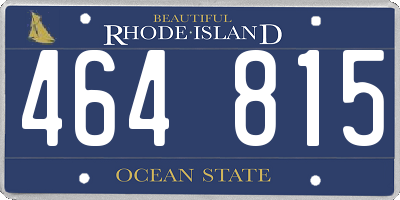 RI license plate 464815