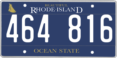 RI license plate 464816