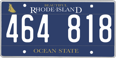 RI license plate 464818